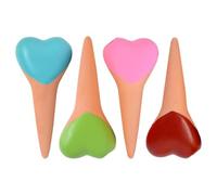 CLISPEED 4 Piezas Riego Automático para Plantas de Cerámica Roja Forma de Corazón, Globos de Agua para Macetas, para Jardín y Exterior, Riego por Goteo Excelente Filtración