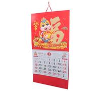 CLISPEED Calendario Colgante de Pared 2025 Año Serpiente Estilo Chino Papel, Colores Brillantes y Clara Visualización, Incluye Información Lunar Tradicional