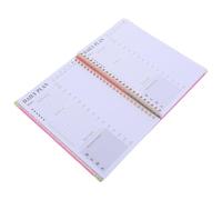 CLISPEED Cuaderno Espiral A5 de Papel Hojas Gruesas para Uso Diario | Previene Fugas de Tinta y Sombras, Evita Desgaste al Borrar, Rosa, Estilo Clásico Minimalista