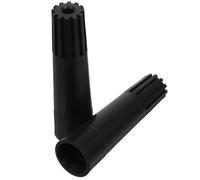 CLISPEED Kit de Reparación 2 Adaptadores de Mango Roscado para Escoba, Cabezal de Repuesto Plástico PP Negro, Compatible Postes Extensibles para Limpieza Doméstica