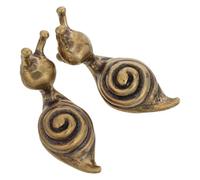 CLISPEED Pomos de Latón Forma de Caracol para Armarios Vintage, Tiradores Decorativos y Funcionales para Gabinetes de Cocina y Librerías, Paquete de 2 Piezas