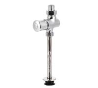 CLISPEED Válvula de Descarga Manual y Facilita Limpieza para Urinario de Inodoro Botón de Presión, Material de Hierro Plata, Diseño Flexible Evita Suciedad para Baño