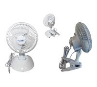 Clivex Ventilador de Pinza y Clip 15cm (15W). 2 Velocidades. Incluye base para utilizarlo como sobremesa