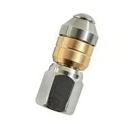 CLKE - Boquilla de limpieza de tuberías de alta presión de 1/8" para Kärcher Nilfisk Kränzle WAP, boquilla giratoria de acero inoxidable G1/8" rosca interna, para limpieza de mangueras arandela de