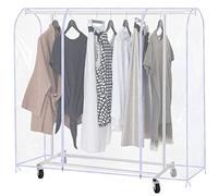 CLLoom Big Cubierta Funda para Burro, Perchero Transparente Ropa con Cubierta, Perchero Ropa para Almacenamiento, Resistente A Prueba Polvo, Impermeable, Cremallera Resistente (B,110 * 50 * 150cm)