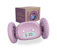 CLOCKY Reloj Despertador Potente Ruidoso Sonido Muy Fuerte para Dormilones Sordos Sueño Profundo Adultos Niños Despertador Digital Inteligente con Ruedas Se Mueve Regalo Divertido (Lavanda)