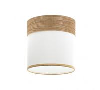 Cloe blanco/madera clara e27 barrete/pantalla de techo (Ø16 x 16 x 16