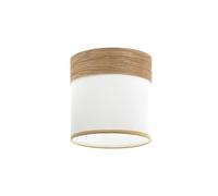 Cloe Blanco/Madera Clara E27 Barrete/Pantalla de Techo (Ø16 x 16 x 16 cm)