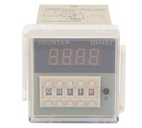 Cloimei Contador digital Relé Pantalla LCD Amplio rango de conteo 0 999900 para maquinaria de control de automatización de fábrica Equipo eléctrico Caja de plástico 100x51x51 mm (12 VCA/CC)