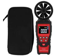 Cloimei HT625B Anemómetro portátil USB LCD Medición digital Velocidad del viento Volumen de aire para generación de energía eólica Detección al aire libre Plástico Negro