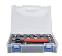 Cloimei Juego de mandril de pinza ER20 de 13 piezas Kit de herramientas de fresadora CNC de alta precisión para operaciones de torno de grabado Construcción duradera de acero de al