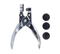 Cloimei Perforadora de agujeros para bolsas de plástico de aleación de zinc profesional, herramienta de perforación redonda única de mano para bolsas de PVC de PE de película fina (8mm)
