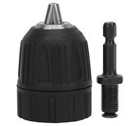Cloimei Portabrocas sin llave Carcasa de plástico de rosca 3/8 con cabeza hexagonal para taladros eléctricos y herramientas eléctricas Rango de sujeción de 0,8 a 10 mm Agarre Cons