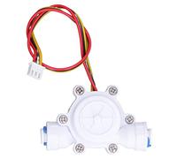 Cloimei Sensor de Flujo de Agua Medidor de Flujo de Efecto Hall con Cable 3P Medición de Alta precisión para Calentador dispensador de Agua DC 3.5 24V Tamaño Compacto G1/4 Interfaz