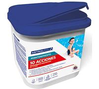 Cloro 10 Acciones ASTRALPOOL de Disolución Lenta y Continua "Nuevo 0% Borico"- Tratamiento Multiacción 5kg - Ideal para Gresites y Filtros de Arena - Tratamiento de Agua para Piscinas y Spas