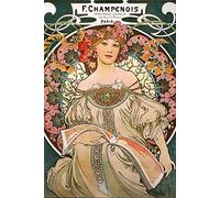 Close Up Póster Alfons Mucha - F. Champenois 1897 (61cm x 91,5cm)