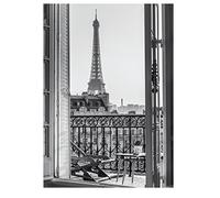 Close Up Póster de la Torre Eiffel de París - DIN A3 (29,7 x 42 cm) - Premium Vintage decoración de pared - vista artística Homedecor