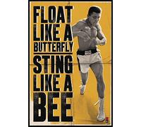 Close Up Póster de Muhammad Ali Float & Sting/Flota y Pica (61cm x 91,5cm) + 1 Paquete de tesa Powerstrips® (20 Tiras)
