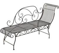 CLP Banco de jardín Karma recamier romántico Estilo modernista con Detalles Ornamentales Chaise Longue Exterior soporta hasta 160 kg Color Bronce