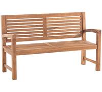 CLP Banco de Teca Halden I Banco de Madera para jardín I Banco con reposabrazos, Color:Teca, Tamaño:150 cm