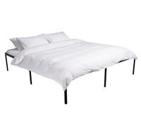 CLP Cama metálica Hamlin para Diferentes tamaños de colchones I Somier Moderno con Listones & Espacio de Almacenamiento, Color:Negro, Tamaño: