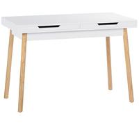 CLP Escritorio Porto I Mesa de escritorio con 2 cajones y gran encimera I Mesa de madera moderna, Tamaño: 110 cm