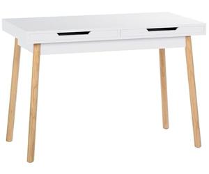 CLP Escritorio Porto I Mesa de escritorio con 2 cajones y gran encimera I Mesa de madera moderna, Tamaño: 110 cm