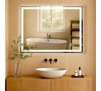 Espejo de baño jaffrey vidrio vidrio transparente 3.5x80x60 cm