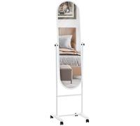 Espejo de pie nane oval madera blanco 42x40x155 cm