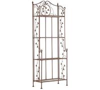 CLP Estantería De Hierro Plegable Arona I Estantería Decorativa con Estantes Plegables I Estantería De Hierro Multiusos De 4 Niveles I Color: | Color Antiguo marrón