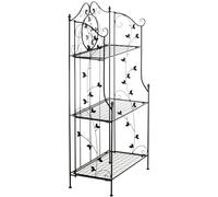 Estanteria de pie reus metal negro 33x58x118 cm