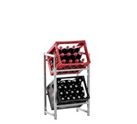 CLP Estantería para Cajas De Bebidas Lennert I Soporte para Organizar Cajas I Estante De Almacenamiento para Cajas I Color:, Color:Acero Inoxidable, Tamaño:S