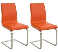 Set de 2 sillas de comedor belfort en polipiel simil cuero 50x40x90 cm