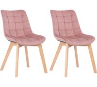 CLP, juego de 2 sillas de comedor, modelo Passaic, tapizadas en terciopelo con costuras, color: verde