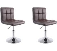 CLP, juego de 2 sillones reclinables modelo Palma V2, tapizados en cuero sintético. Los sillones son regulables en altura y giratorios. | Color: marrón