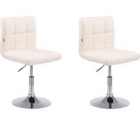 CLP, juego de 2 sillones reclinables modelo Palma V2, tapizados en cuero sintético. Los sillones son regulables en altura y giratorios. | Color: crema