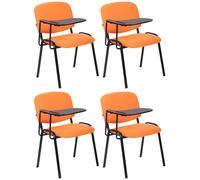 Juego de 4 sillas ken en tela con mesa plegable naranja 71x53x81 cm