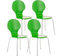 CLP, juego de 4 sillas para invitados modelo Diego, apilables - Color: verde