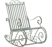 CLP Mecedora Relax Silla Smilla, Resistente al Clima para jardín, Estructura de Metal, Estilo rústico, sillón de Exterior | Color Antiguo-Verde