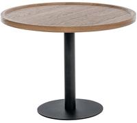 CLP Mesa Auxiliar Aspen I Mesa de Centro con Tablero de Madera hacia Abajo I Mesa de salón con Estructura de Metal Negro Mate, Color:marrón, Tamaño:L
