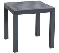 CLP Mesa Auxiliar Ocean Impermeable I Mesa Jardín Resistente a Las inclemencias del Tiempo I Mesa de Plástico Resistente a los Rayos UV | Color Gris Oscuro