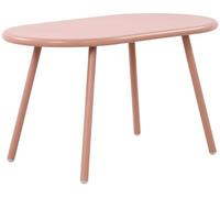 CLP Mesa de Centro Velva I Mesa de salón Ovalada con Base metálica I Mesilla Impermeable para Exteriores o Interior, Color:Fucsia
