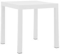 CLP Mesa de jardín Cuadrada 73x73 cm Kato, Polipropileno Resistente a la Intemperie y UV, Mesa bistró de Exterior para 2 a 4 Personas | Color Blanco