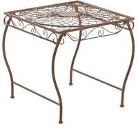 CLP Mesa de Jardin de Hierro Zarina, Mesa Auxiliar romantica Estilo modernista, para Jardin, terraza y Balcon, con Protectores de Suelo | Color Antiguo marrón