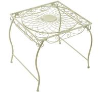 CLP Mesa de Jardin de Hierro Zarina, Mesa Auxiliar romantica Estilo modernista, Repelente al Agua para terraza, Balcon y Jardin, Color:Antiguo-Verde