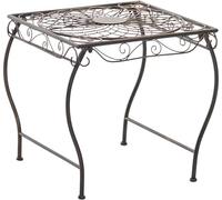 CLP Mesa de Jardin de Hierro Zarina, Mesa Auxiliar romantica Estilo modernista, Repelente al Agua para terraza, Balcon y Jardin, Color:Bronce