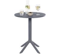 Mesa lacota ø 60 cm plástico antracita 60x60x76 cm