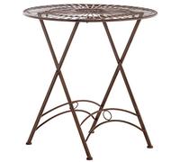 Mesa outdoor tegal metal marrón antiguo 71x71x71 cm