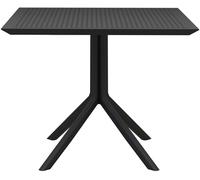 CLP Mesa Sky 80 x 80 cm I Mesa de jardín, Resistente a la Intemperie y a los Rayos UV I Mesa de balcón Cuadrada | Color Negro