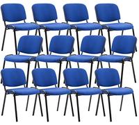 Pack de 12 sillas confidente ken en tela azul 53x53x83 cm